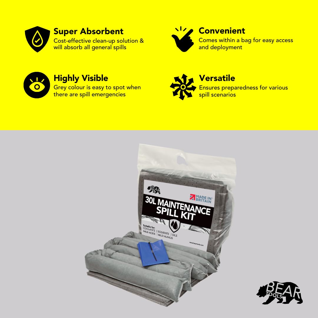 Granuli Assorbenti 30 Litri - Composto Organico Ignifugo Per Interni/Esterni, Super Assorbenti