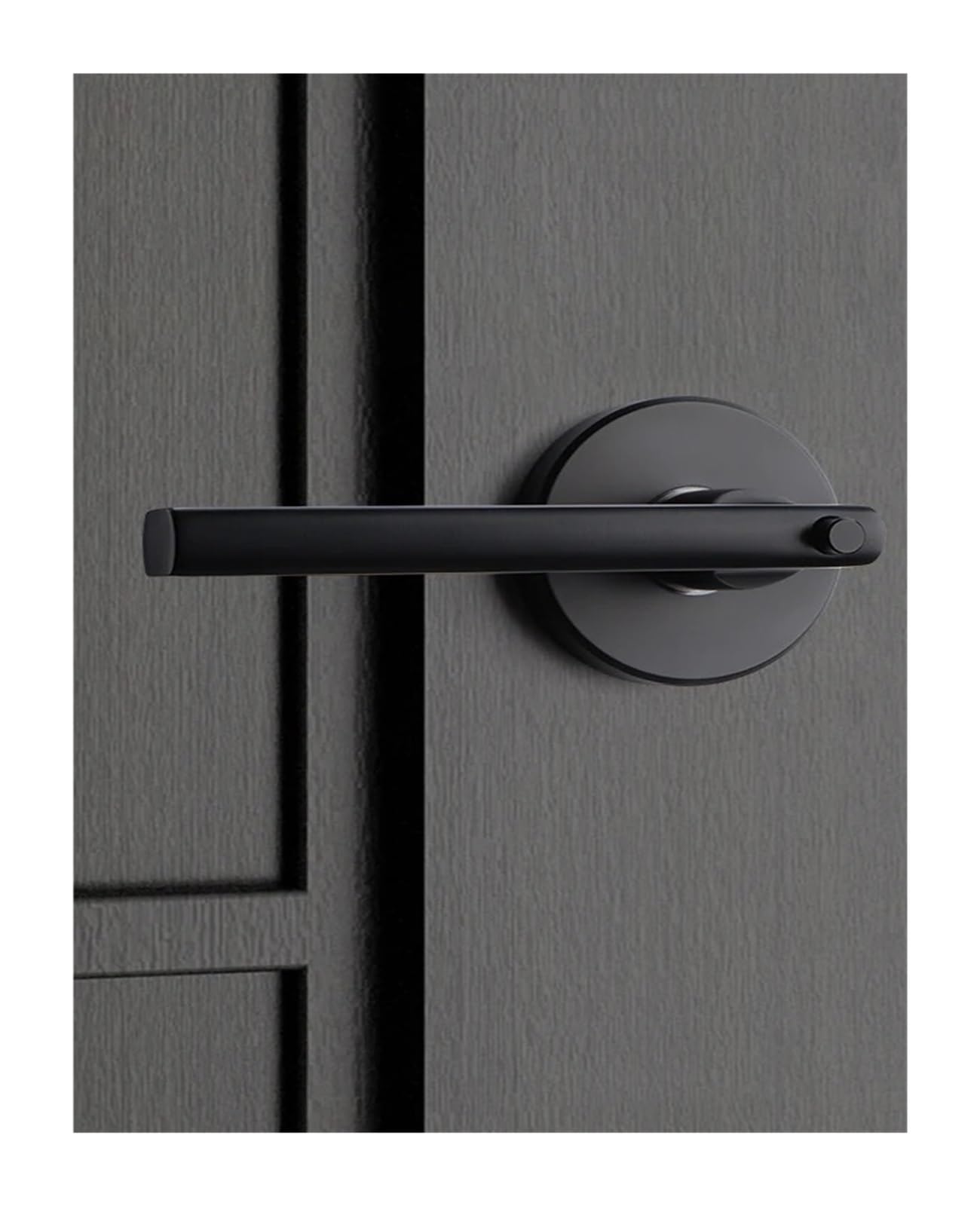 Sjloynwq Matt Black 304 Stainless Steel Room Door Lock Indoor Keyless(Matt Black)