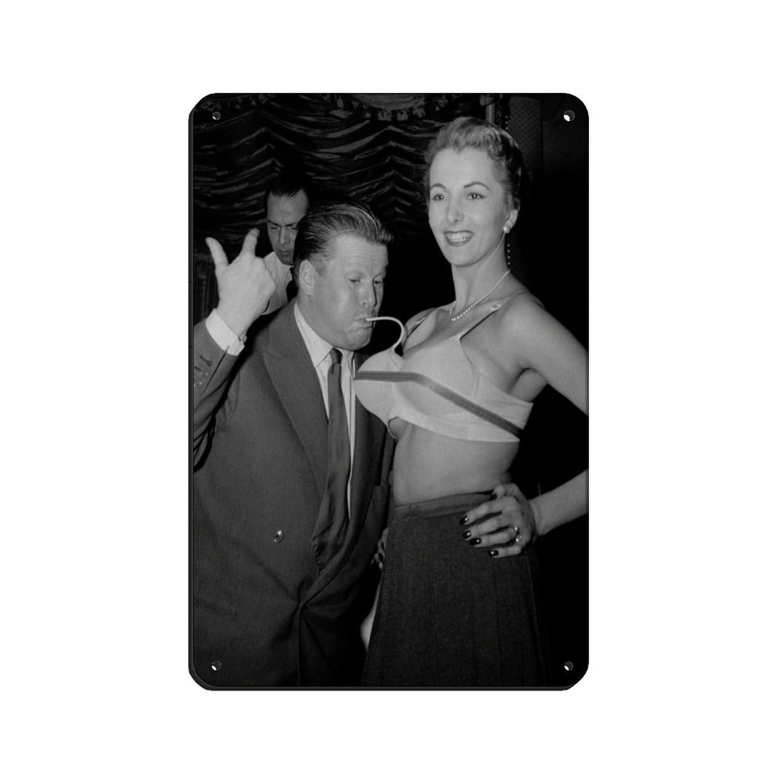 Weird Poster, Old Hollywood Photo Tin Sign Vintage Metal Pub Club Cafe Bar Home Wall Art Decoration Poster Retro 8x12inch(20x30cm)