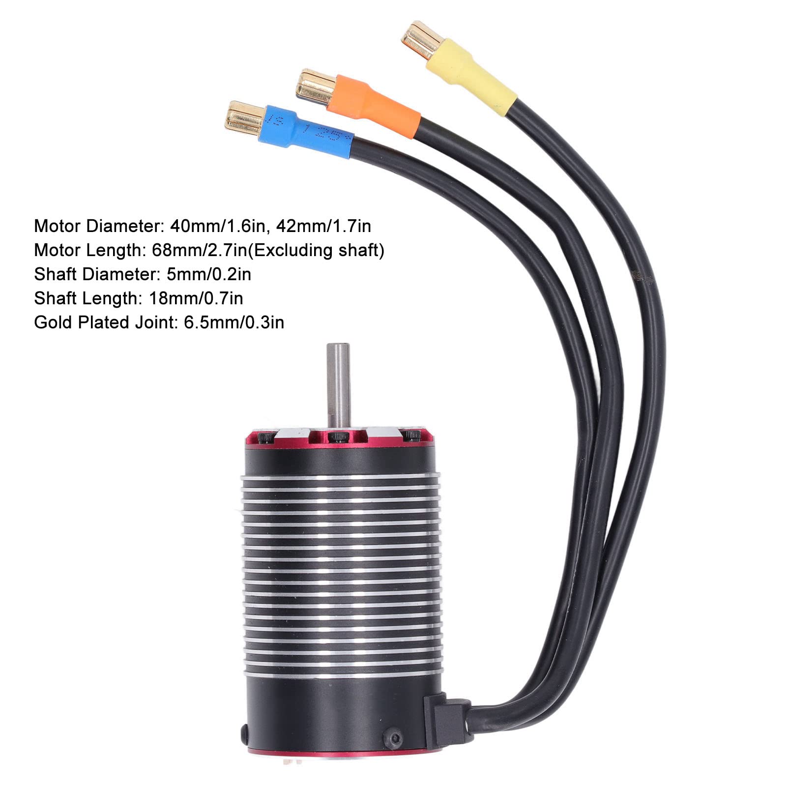 Motor RC 4268 2450KV Motor sin escobillas sin sensores de 4 polos Motores eléctricos RC con puerto de control de temperatura para coches 1/8 RC