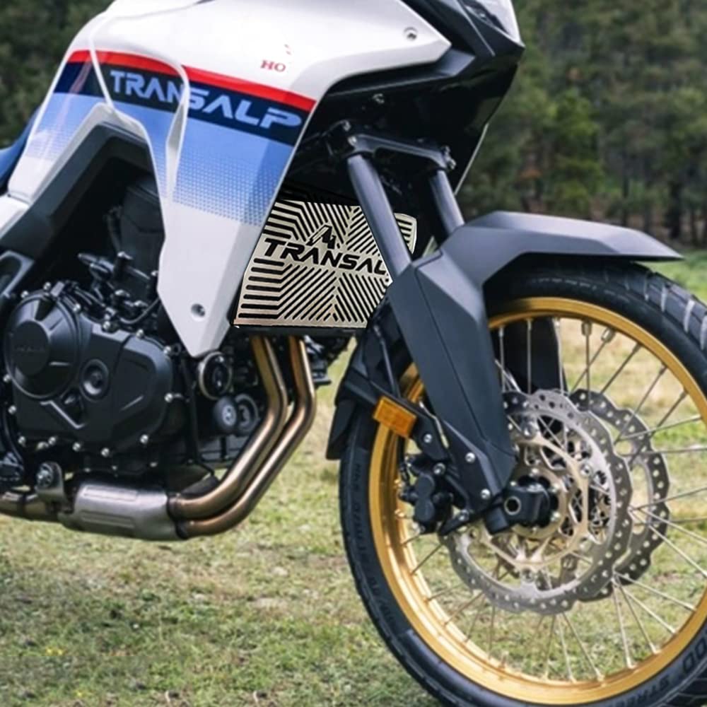 Protezione per griglia del radiatore compatibile con Honda TRANSALP XL750 2023 Moto Refrigeratore del Motore Serbatoio dell'acqua Protezione della rete (argento)