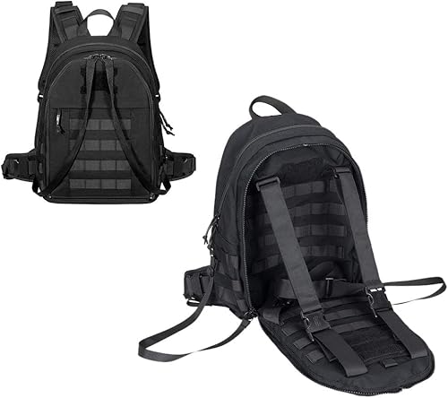 Miniatura 1 de EXCELLENT ELITE SPANKER Mochila táctica militar Mochila desmontable se convierte rápidamente en chaleco al aire libre (negro), Negro -, Computadora