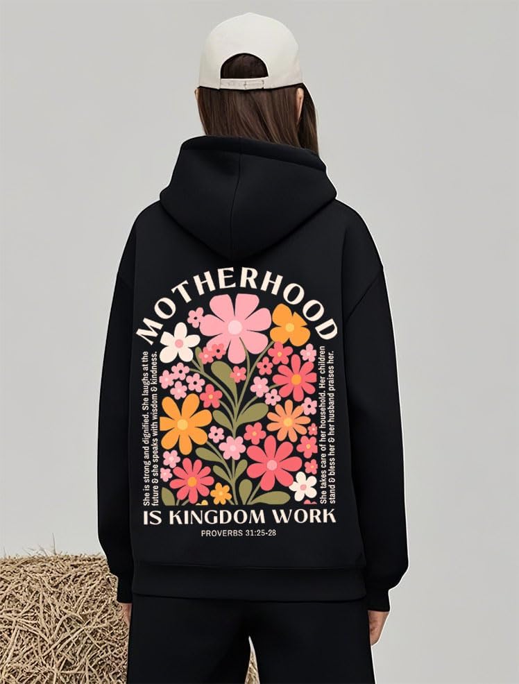 Motherhood Is Kingdom Work Sweatshirt, Motherhood Is Kingdom Work, Christian Mom Shirts For Women Man - Image 3
