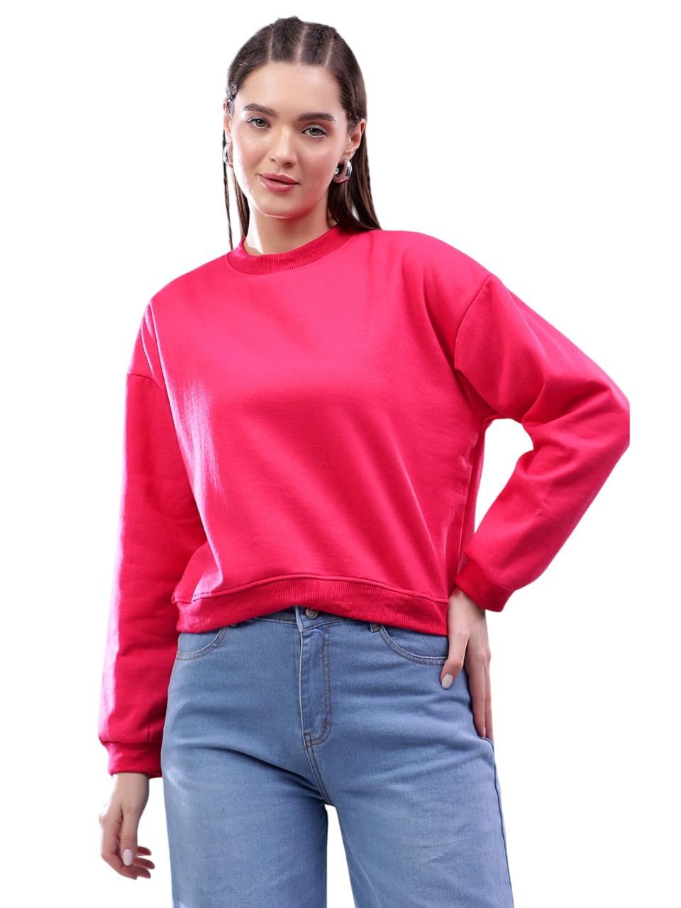 kotty Women's Full Sleeve Sweatshirt with Soft Finish and Drop Shoulder-picture-32