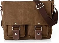 Vista 1 de Men's Lightweight Vintage Waterproof Canvas DSLR SLR Shockproof Camera Shoulder Messenger Bag Sling bag