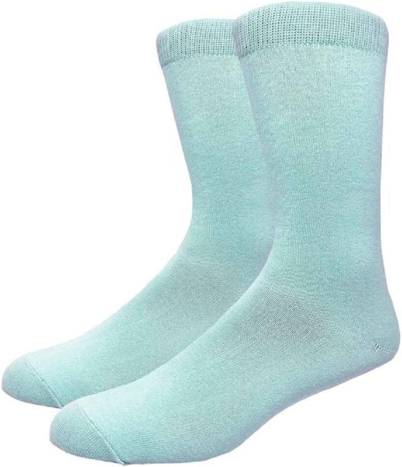 COUVER Unisex Cotton Solid Crew Dress Socks