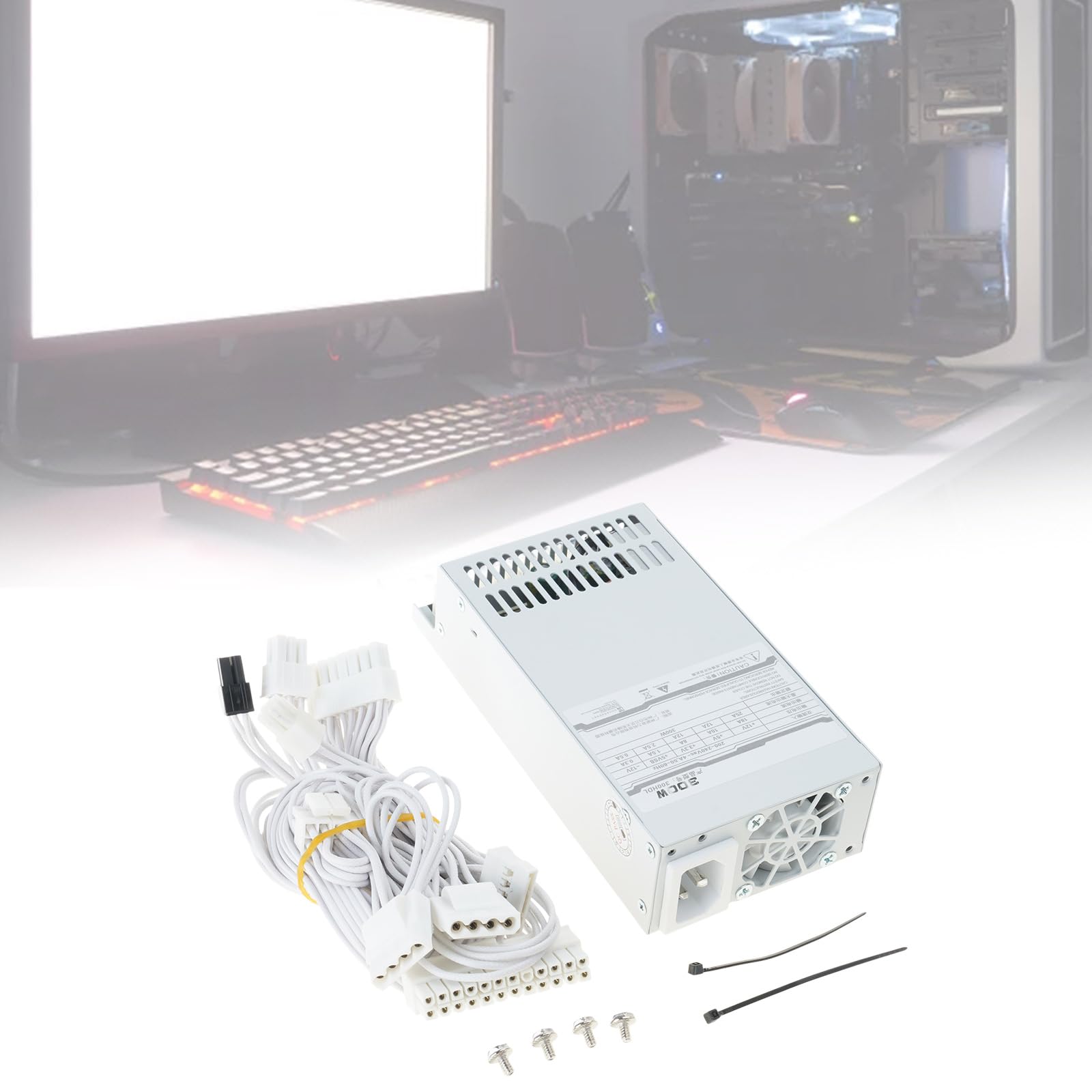 300 W vollmodulares kleines 1U Netzteil mit intelligenter Lüftersteuerung, leise für Gehäuse und kleine Server Netzteil
