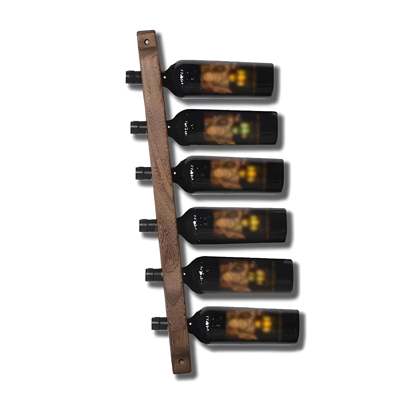 YXLYFDLY Estante de Exhibición de Botellas de Licor para Bar, Estante de Vino Montado En La Pared 6 Botellas, Estante de Vino de Pared con Accesorio, Fácil de Montar