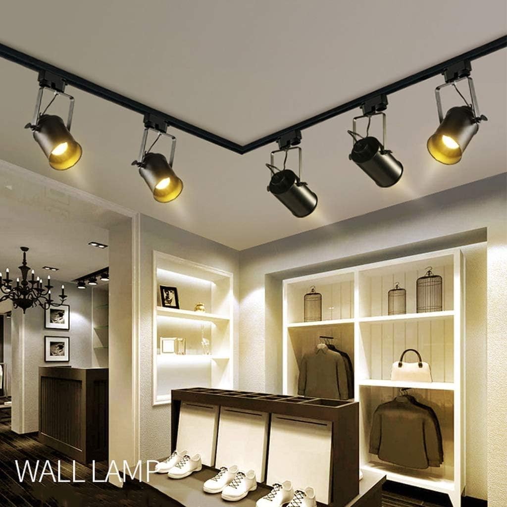 Complete Track Lighting Kits 3-Lights Ceiling Track Lighting Fixtures for Kitchen,Rotatable Adjustable Light Head | Retro Ceiling Spotlight for Artwork Display,Kitchen A(Warm Light)