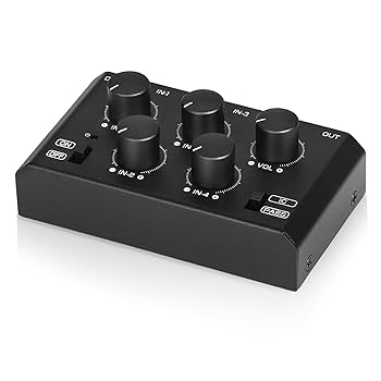 Amazon | Mini ポータブル ステレオ 4チャンネル 3.5mm プロ