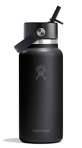 Hydro Flask 32 oz Wide Mouth with Flex Straw (Tonal Black)