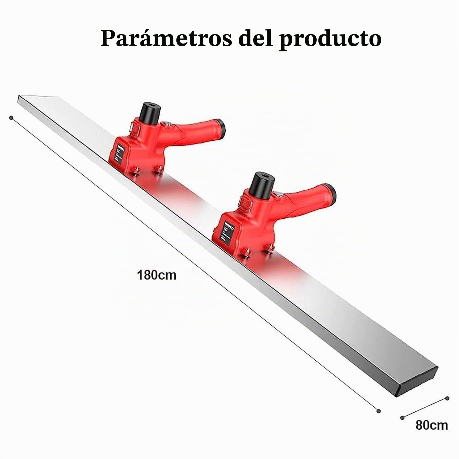 Paleta de hormigón eléctrica, vibrador de cemento con batería de 12000r/min con motor vibrador doble, regla de manipulación de nivelación vibratoria de solera de hormigón, mango antideslizante