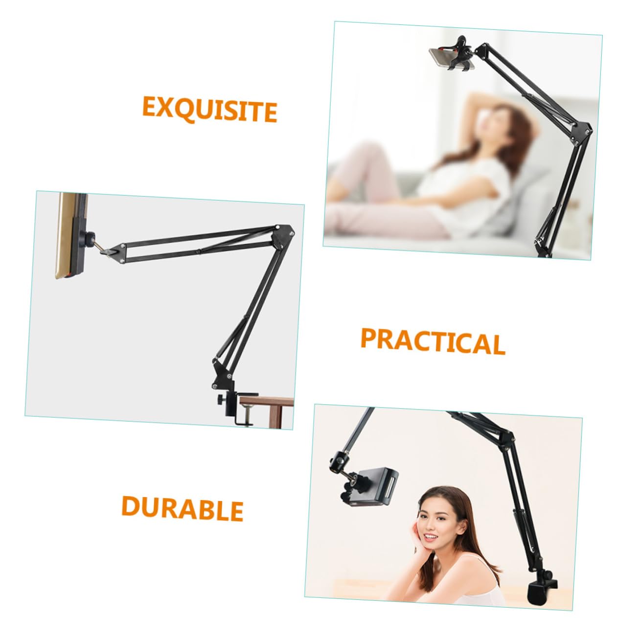 Soporte para Teléfono Móvil Brazo Ajustable Plegable Soporte De Cabecera