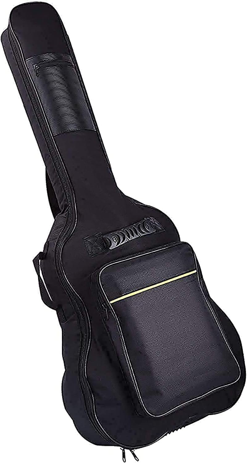 Beauenty 40 41 Inch Acoustic Guitar Bag Waterproof Dual Adjustable Shoulder Strap Guitar Case Gig Bag - Black