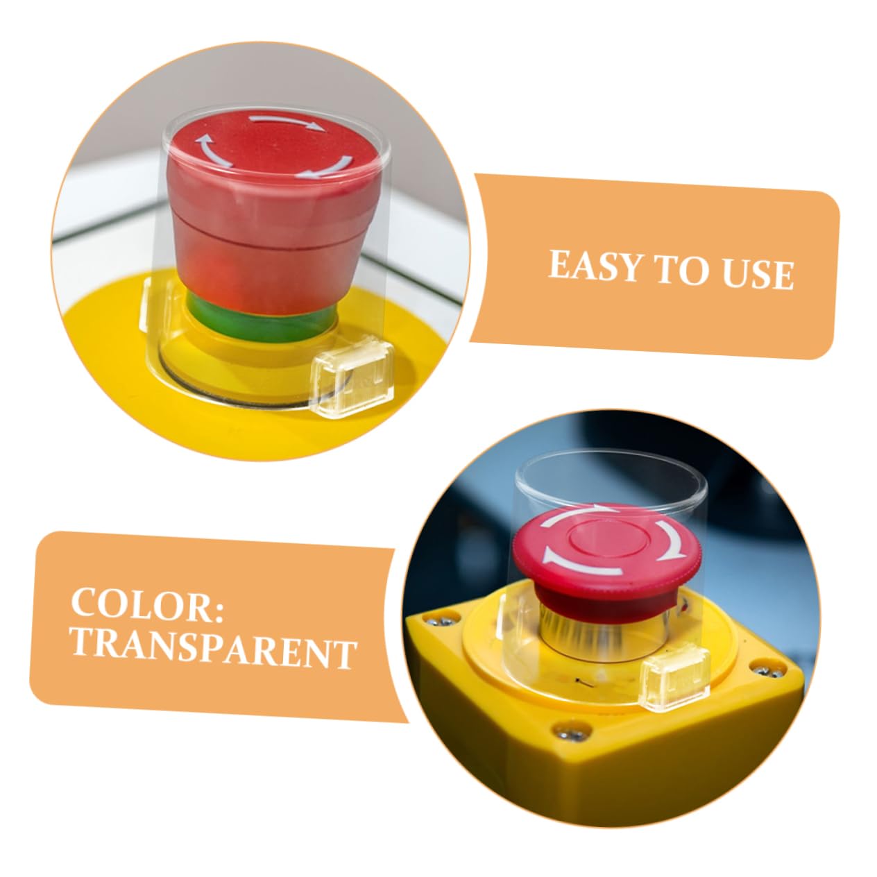 MAGICLULU Emergency Stop Button 4pcs Safety Button Cover for Light Switch Industrial Protective Guard