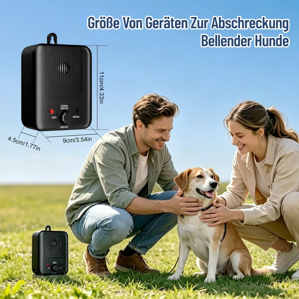 Anti Bell Gerät Hunde, 2026 Upgrade Ultraschall Hundebell Stopper, Aufladbar Ultraschall-Bellstopper mit 3 Modi, 50 Fuß Reichweite Antibell Ultraschall Gerät für Hunde Training Großer Kleiner Hunde