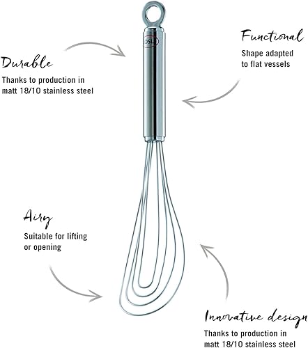 Miniatura 6 de Rösle Batidor plano de acero inoxidable 8 alambres 87 pulgadas