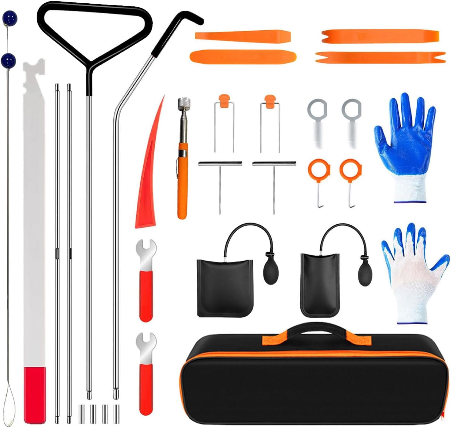 29PCS Car Tool Kit Set, Stainless Steel Essential Automotive Tools Sets with Carrying Bag