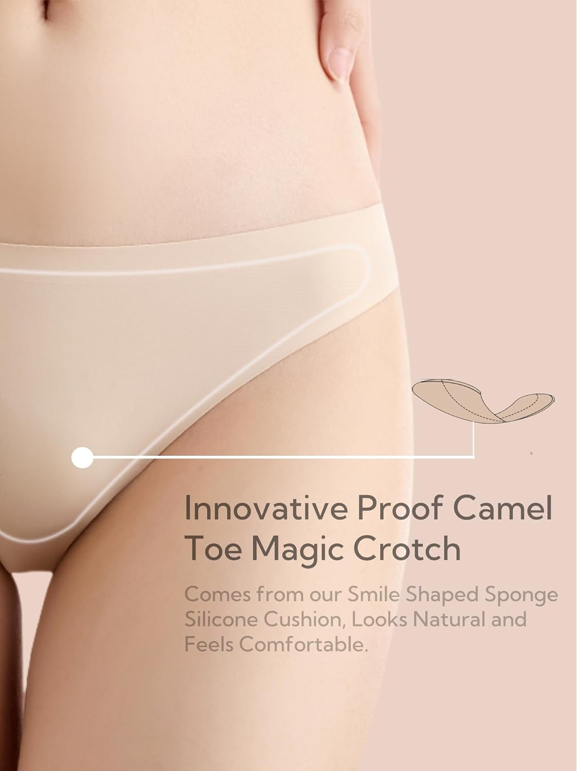 Seamless No Show Concealer Cover Workout Thongs Underwear for Women Panties Hider Underwear for Leggings - Image 4