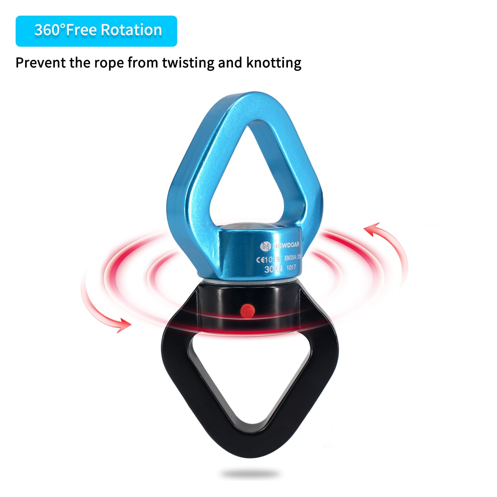 NewDoar Swing Swivel, 30KN Rotator Swing Spinner Micro Swivel Device für Swing Aerial Dance/Yoga/Schaukel/hängende Hängematte/Klettern Baumpfleger