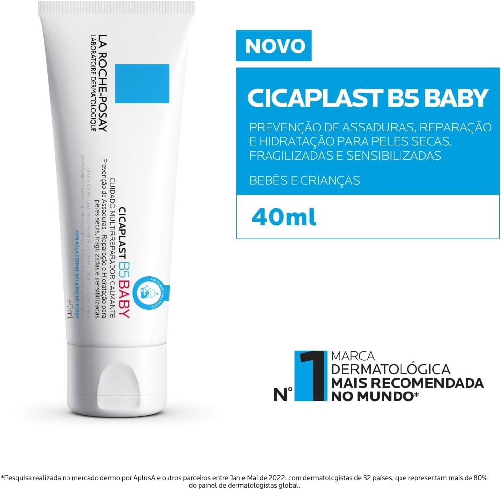 La Roche-Posay, Cicaplast B5 Baby Creme Multirreparador Calmante e Preventivo de Assaduras 40ml La Roche-Posay, Cicaplast B5 Baby Creme Multirreparador Calmante e Preventivo de Assaduras 40ml