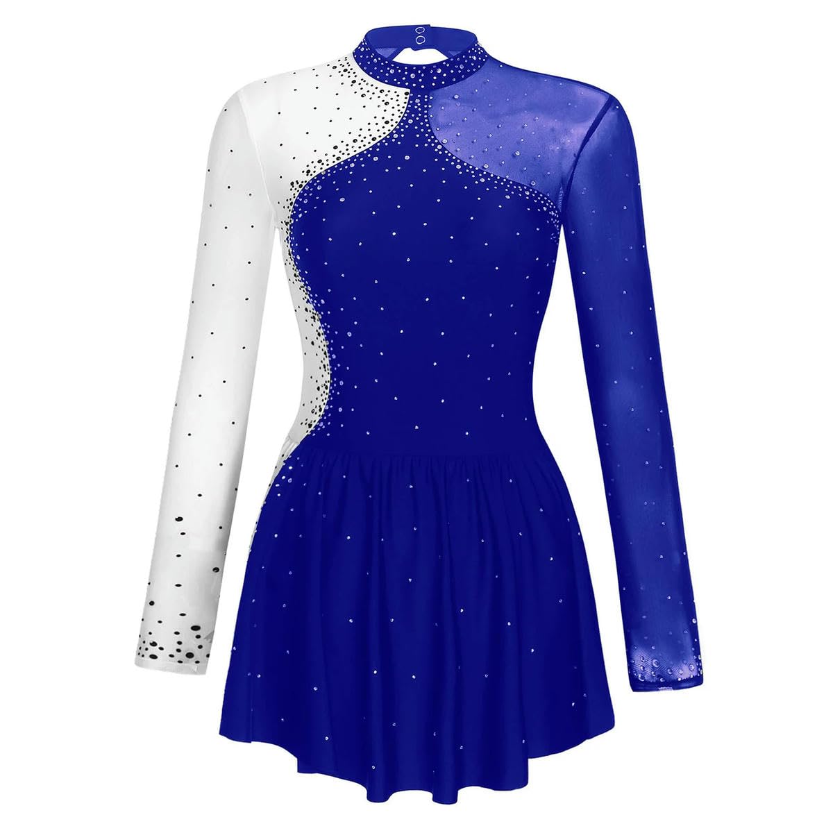 Vestido de ballet para mujer, leotardo de gimnasia y patinaje artístico, manga larga, disfraz de actuación escénica