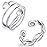 Feraco Magnetic Therapy Copper Ring for Women,99.99% Pure Copper Lymphatic Drainage Rings with Powerful 3500 Gauss Neodymium Magnets,Gifts for Women,Adjustable Length,2Pcs