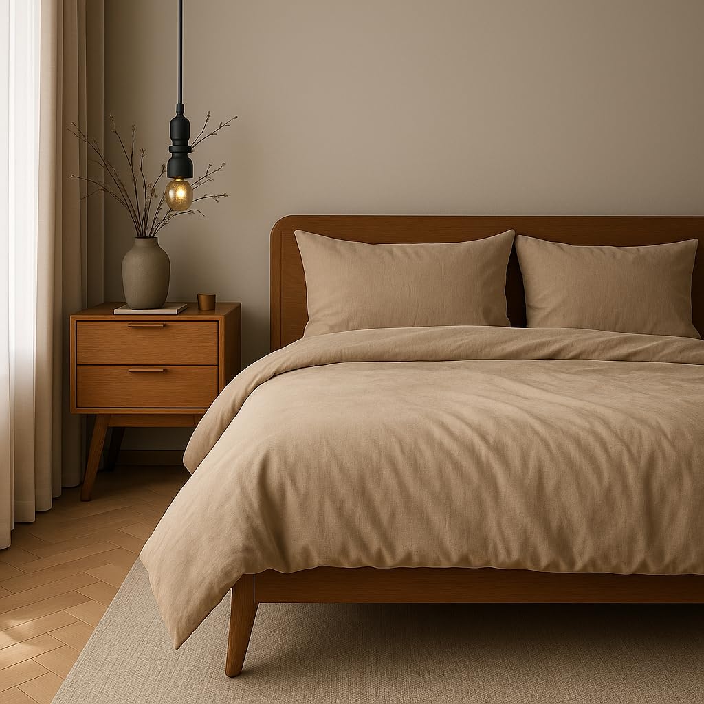 VelvetHome Deluxe Bed Linen Set 135 x 200 cm 100% Cotton Bed Linen 135 x 200 cm with Pillowcase 80 x 80 cm High Quality Duvet Cover with Zip Made…