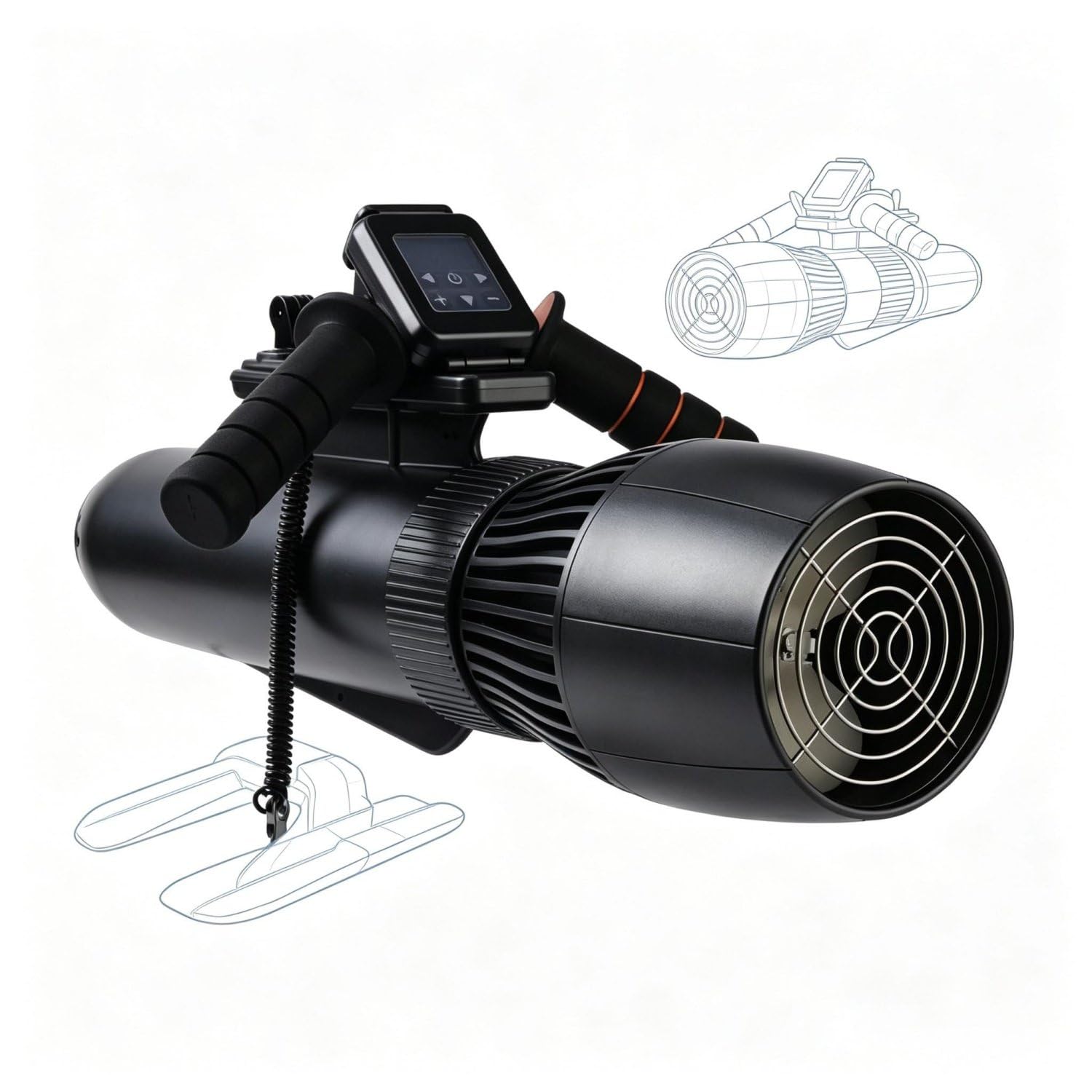 Propulsor de buceo eléctrico subacuático de 16000mAh para snorkel y exploración recreativa