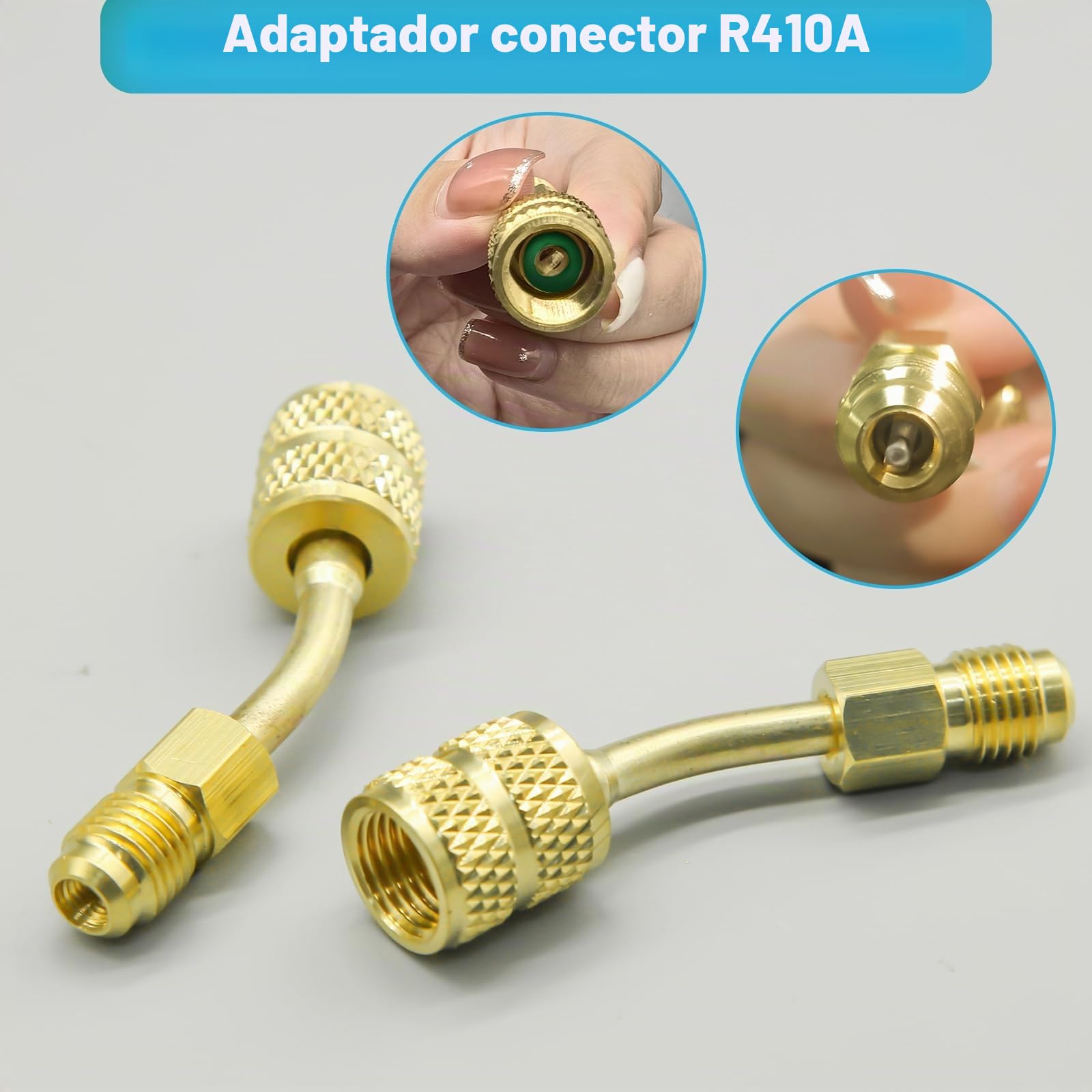 Kit adaptador R410A, adaptador mini split de 5/16 a 1/4, adaptador de tubería de refrigerante R410A, extractor de núcleo de válvula, bomba de vacío mini split, refrigerante 410A para acondicionador