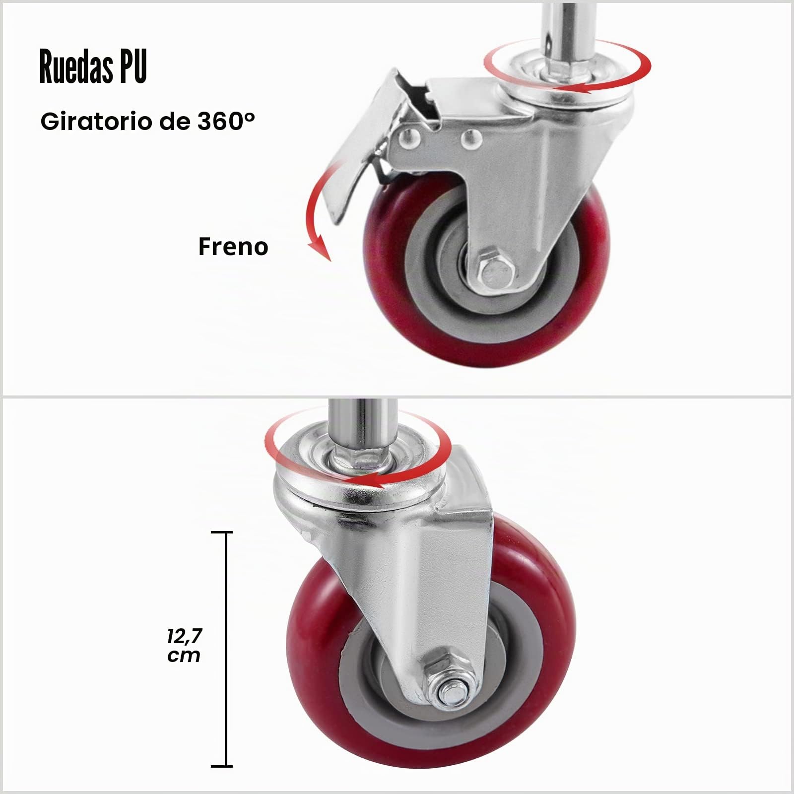 VEVOR Carro de Lavandería de Alambre, Cesta de Lavandería Móvil Comercial de 158 L, Cesta de Ropa Sucia con Estructura de Acero con Ruedas, Movimiento Suave, para Lavadero, Dormitorio, Baño