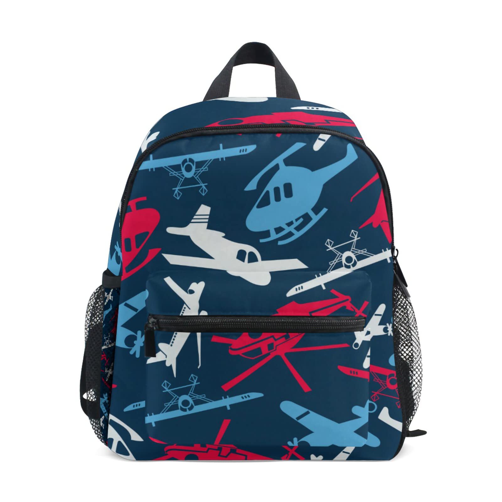 Selerdon Kid's Toddler Backpack Planes Helicopters Schoolbag for Cute Boys Girls, Daycare School Children Kindergarten Bag Preschool Nursery Travel