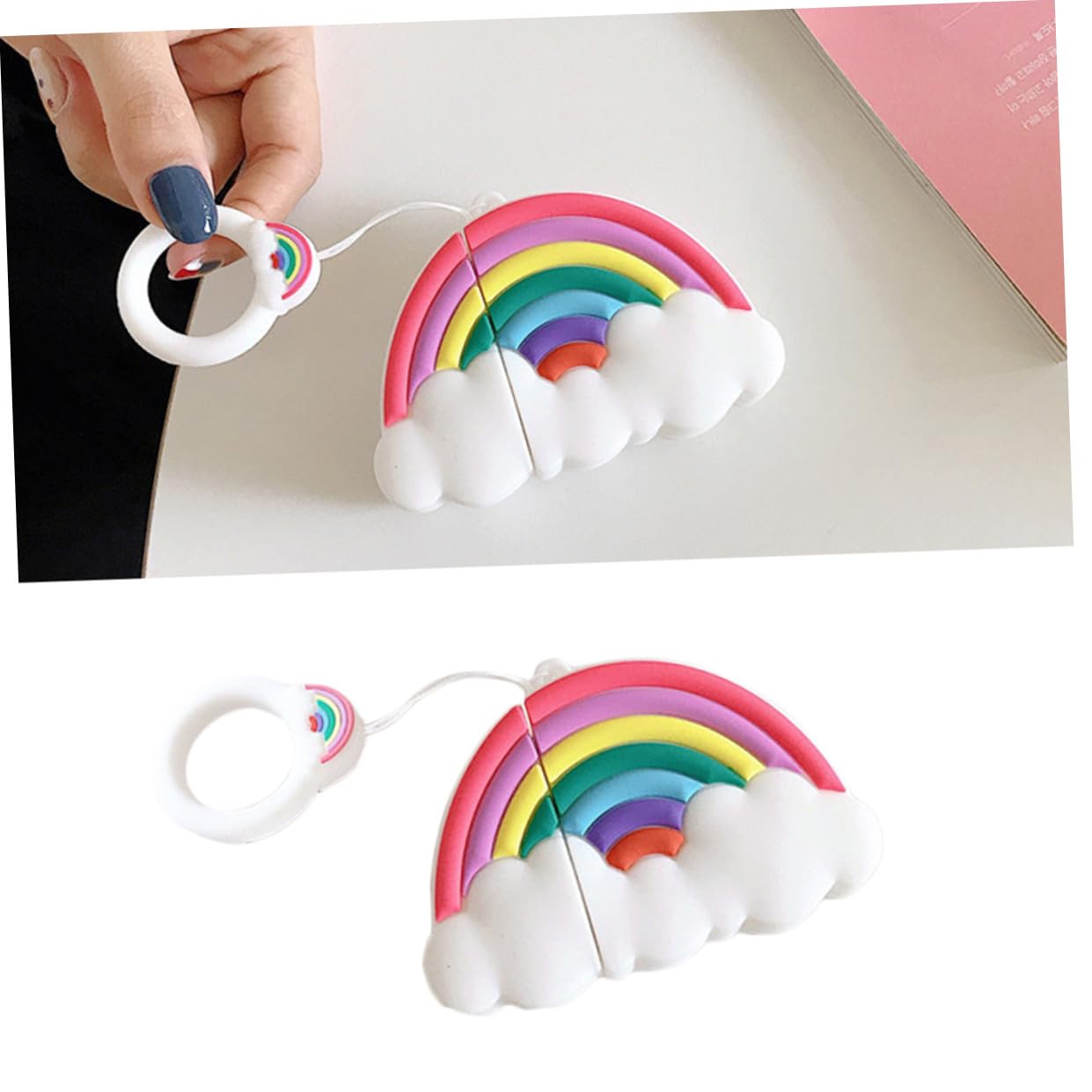 DOITOOL 3 Piezas Caja De Auriculares Inalámbricos Funda Protectora De Auriculares para 3 Cubrir La Cuerda del Lazo Caja De Auriculares De Moda Chica Profesional Las Nubes Estuche Protector