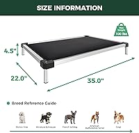 Vista 7 de FXW TitanNest - Cama elevada para perros a prueba de masticación, cuna elevada para uso en interiores, exteriores y campamentos, duradera y lavable