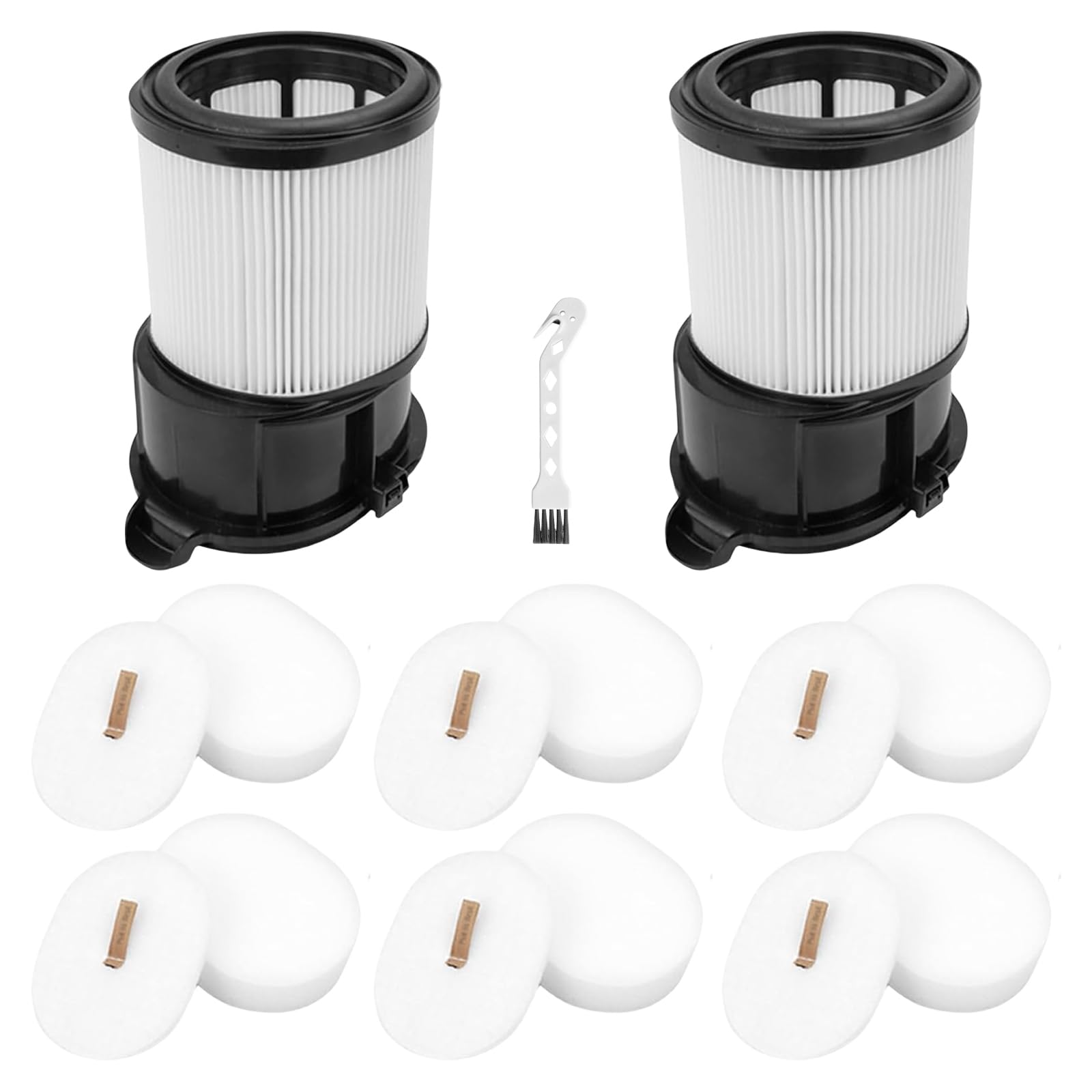 Filter Accessories Kit for Shark IP1251UKT IP1251UK IP1251 PowerDetect DuoClean Detect Anti-Hair Wrap Plus Lightweight Cordless Vacuum Cleaner Replacement Parts (8 Pack)