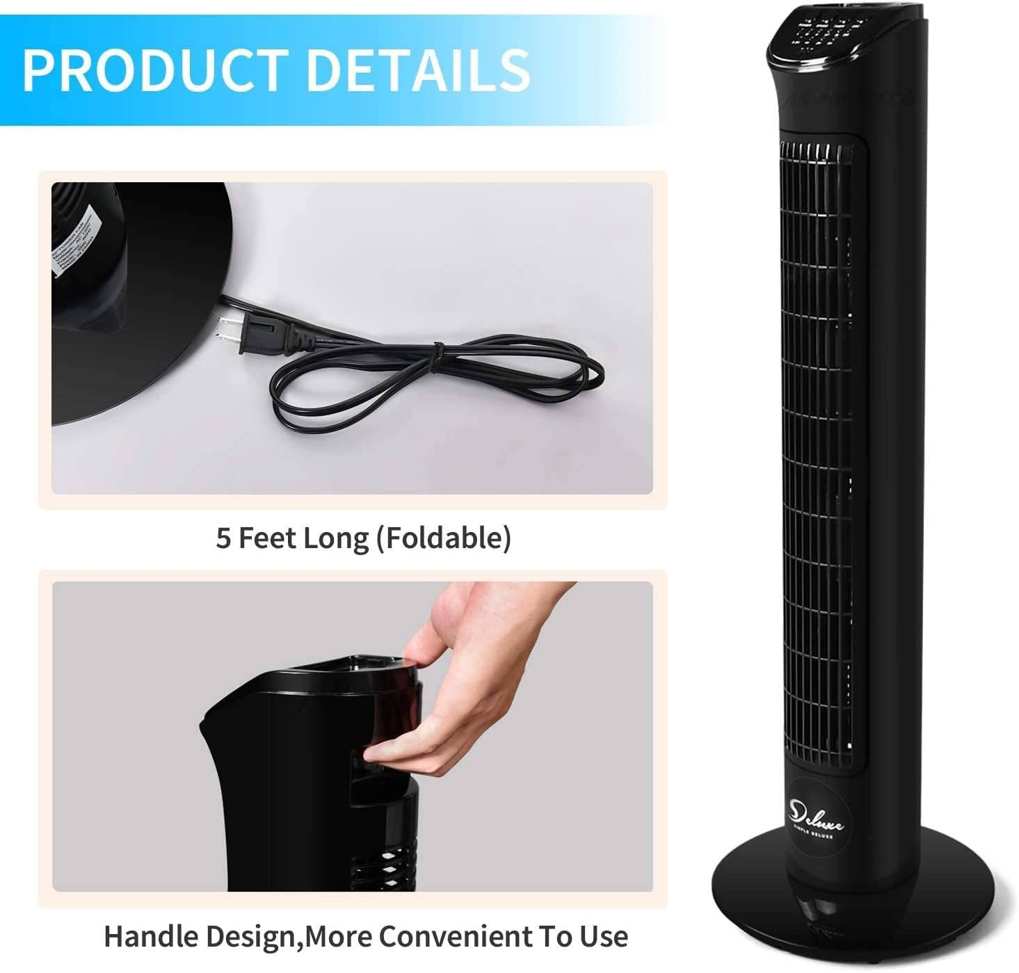 Electric Oscillating Tower Fan