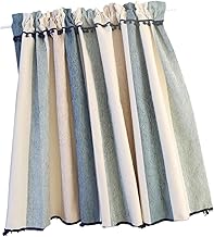 Garneck 1Pc Sombra Para Janela Cortinas De Armário Cortinas De Quarto Blackout Painéis De Janela Blackout Cortinas Curtas Cortina Listrada Meia Cortina Cortinas Pequenas Sombra De Sol