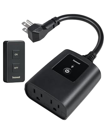 Outdoor Remote Control Outlet with Portable Magnetic Switch