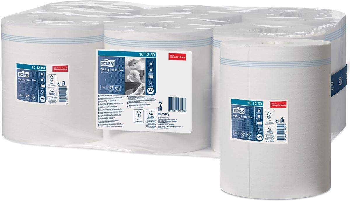 TORK 101250 Essuie-tout en Papier Advanced Double Couche Blanc 160 m
