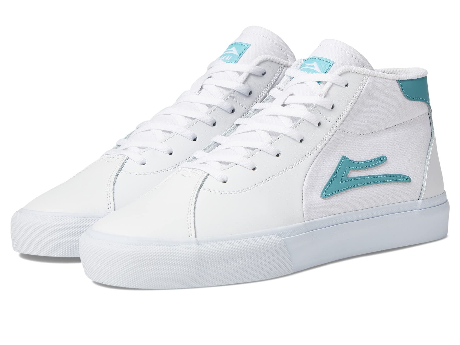 Lakai Flaco II Mid White/Nile Leather 12 D (M)