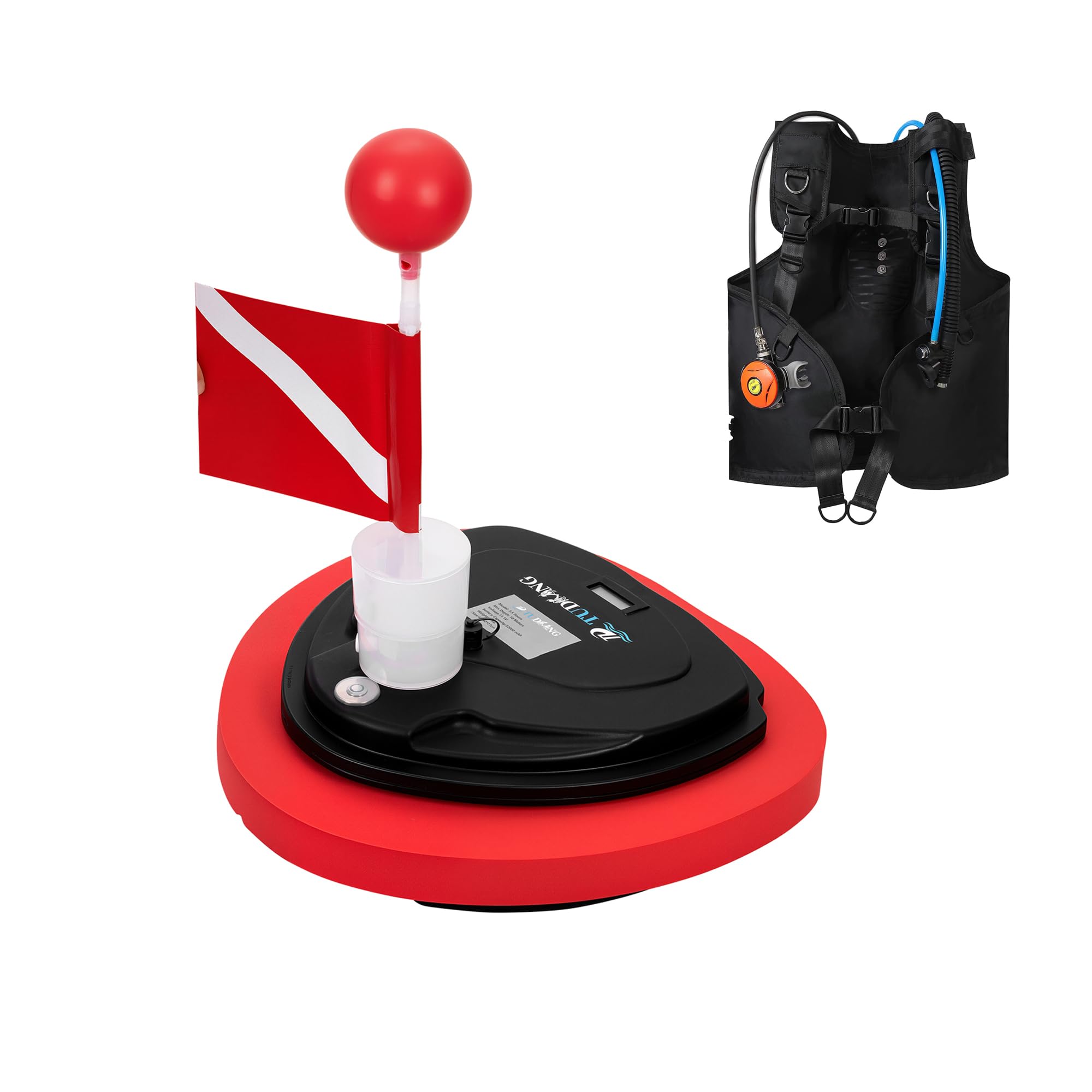 TUDIVING Ventilateur de plongée sous-marine avec gilet stabilisateur, système étanche rechargeable type narguilé
