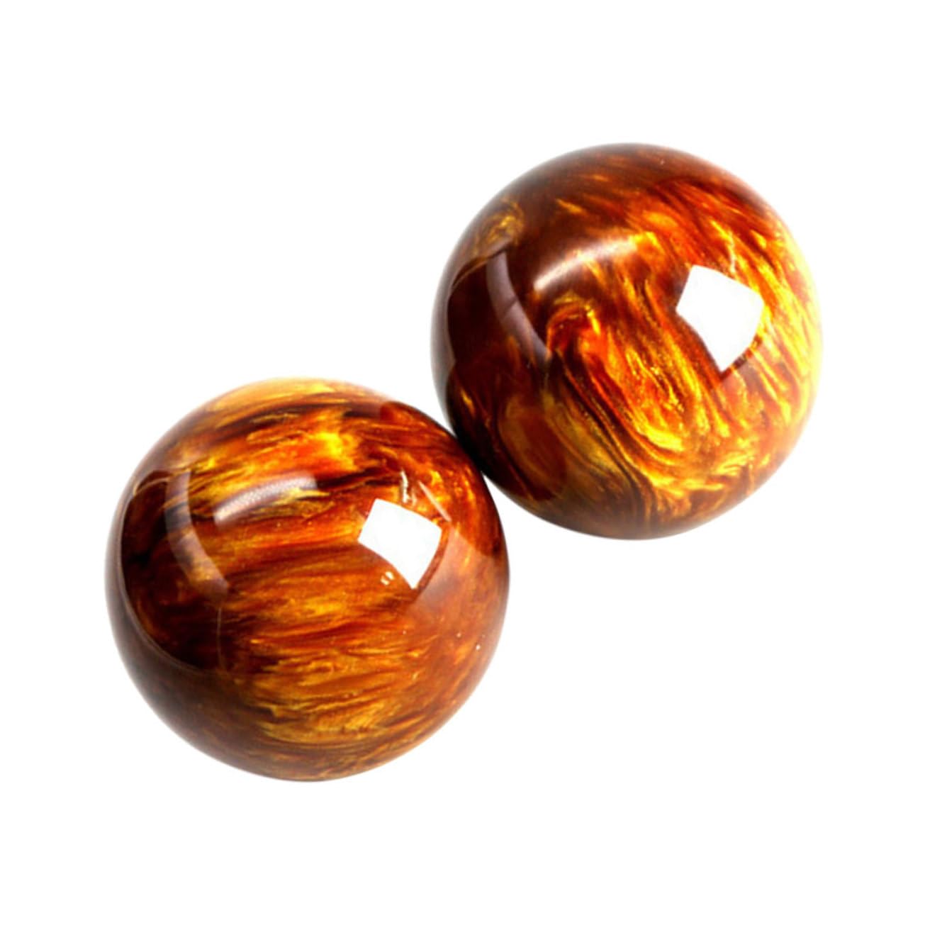FRCOLOR 2pcs Health Ball Hand Tool Health Baoding Balls Chinese Massage Ball Manual Massage Tools Health Massage Balls Soft Tissue Yang Massaging Tools Fitness Sports Ball Resin Round