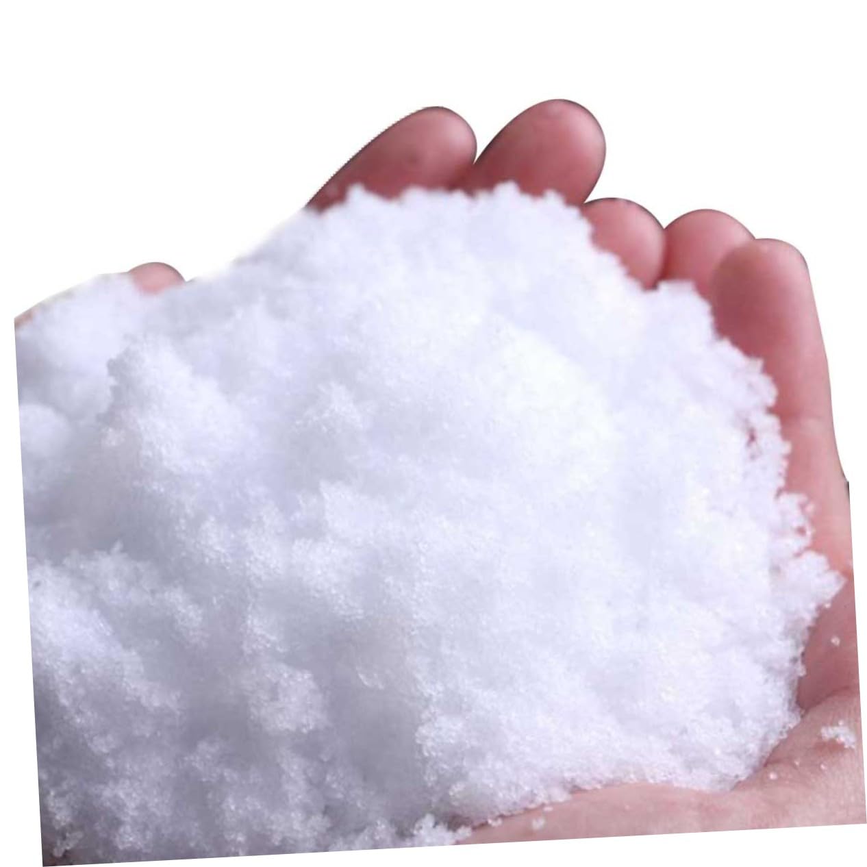 PRETYZOOM Neige Artificielle Blanche 500g pour Décorations de Noël et Anniversaires en Thème, Matériau Pet, Aucun Mélange Nécessaire