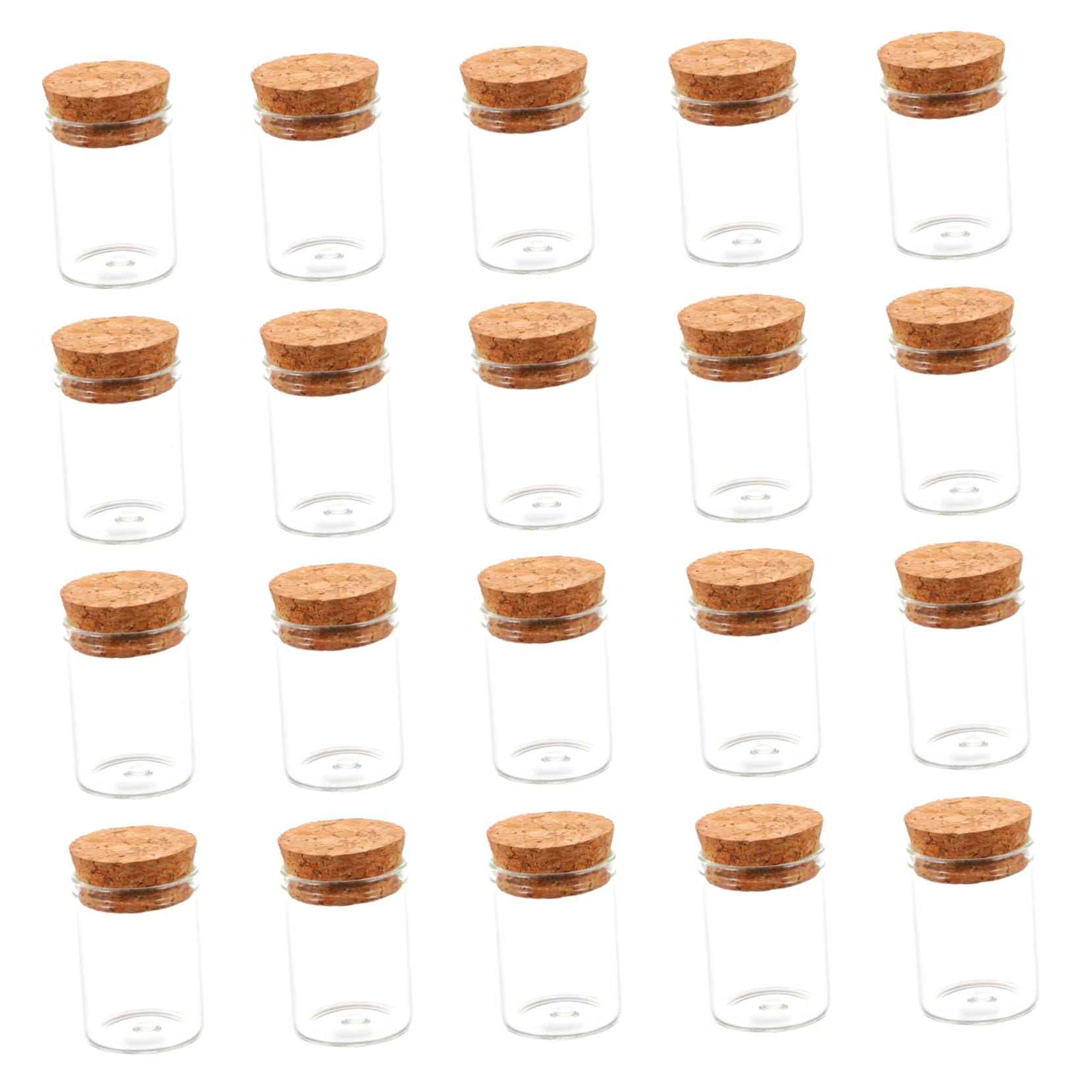 MUSISALY Test Tube Cork Bottle Leakproof Storage for Scientific Research Art Projects 20pcs