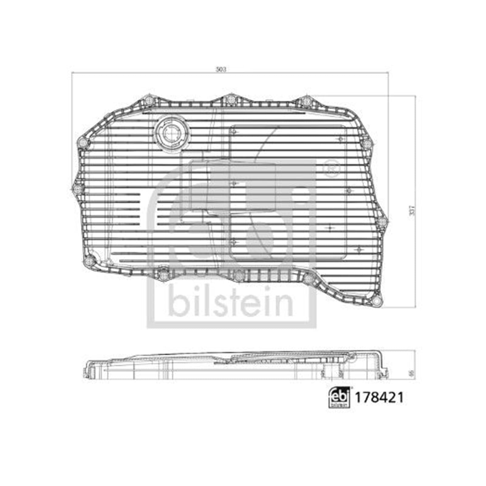FEBI BILSTEIN Hydraulikfilter Automatikgetriebe Getriebeölfilter 178421 | 178421 passend für A4 A5 A6 A8 Q5 Q7 Q8