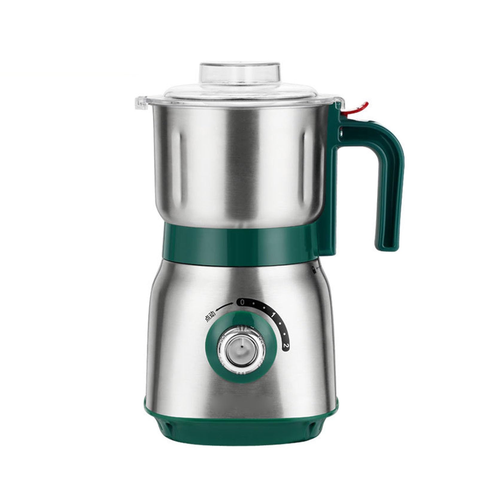 hxoityElectric Coffee Grinder Food Processor 500W Wet & Dry Grinder Coffee Mill Stainless Steel Jar & Blades For Coffee Spice Spices Chutney 2 Speed Pulse - Detachable Bowl 600ML Capacity(Green)