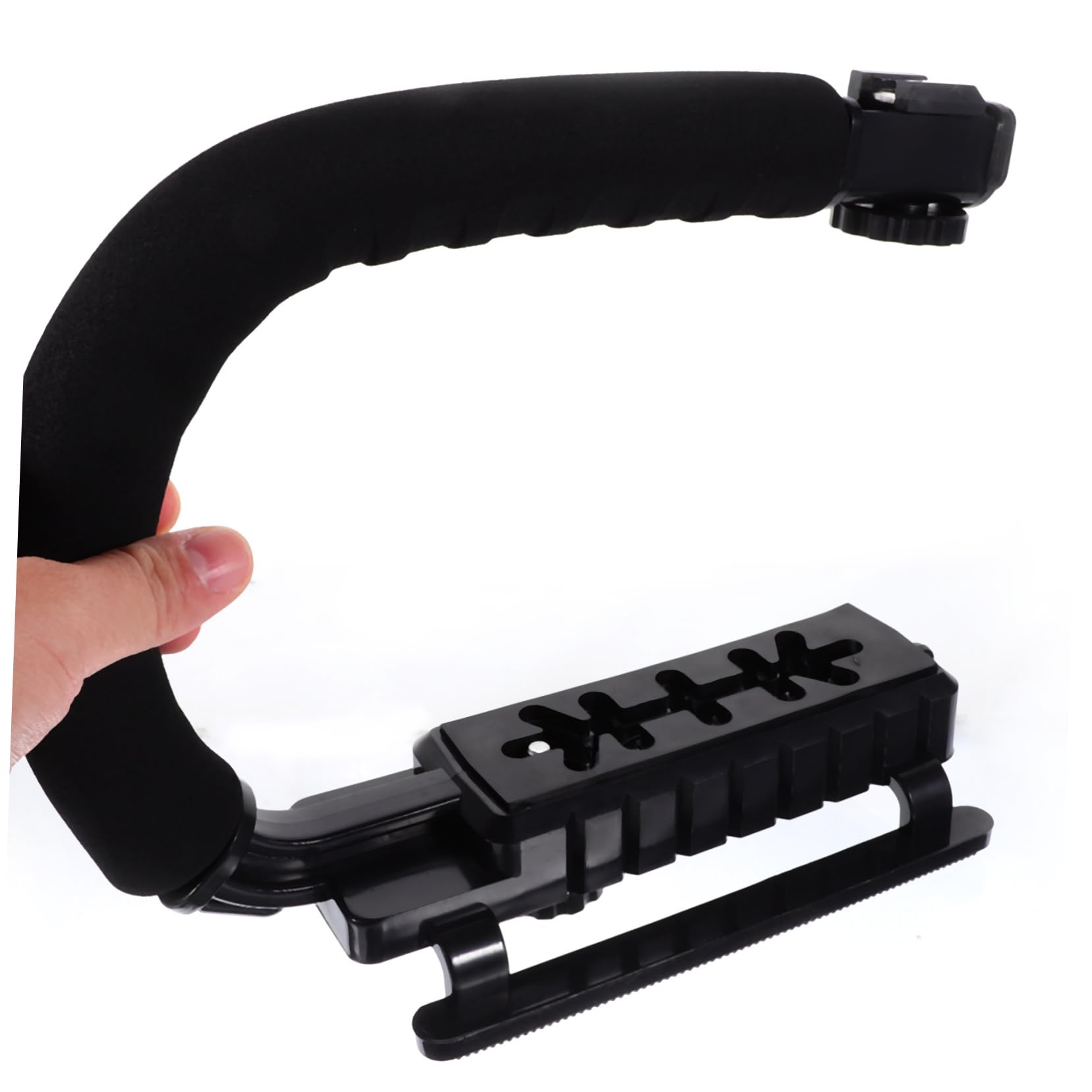 Stabilizzatore Camera a U Leggero in Lega di Alluminio Nero | Design Multifunzione, Impugnatura in Schiuma, per Dslr, Uso Viaggio e Outdoor