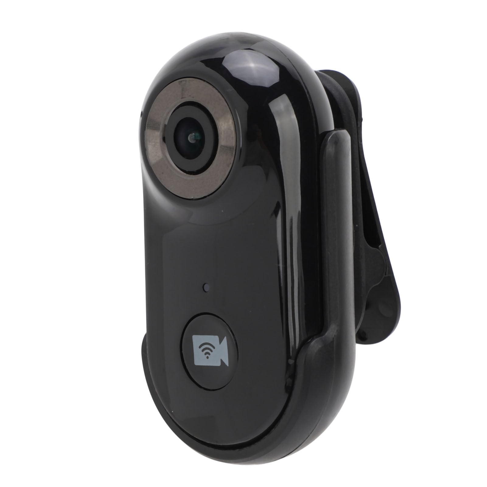 Kamera sportowa 1080P,kamera sportowa 2MP z tylnym klipsem,nagrywanie wideo,szeroki kąt 90 °,mini kamera ciała,kamera akcji małego psa kota(Black)