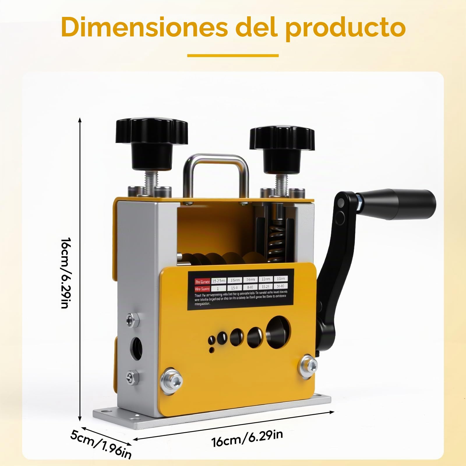 Máquina pelacables manual de 3 a 17 mm, pelacables manual, puede pelar 6 cables al mismo tiempo, herramienta de reciclaje de alambre de cobre rápido (amarillo)
