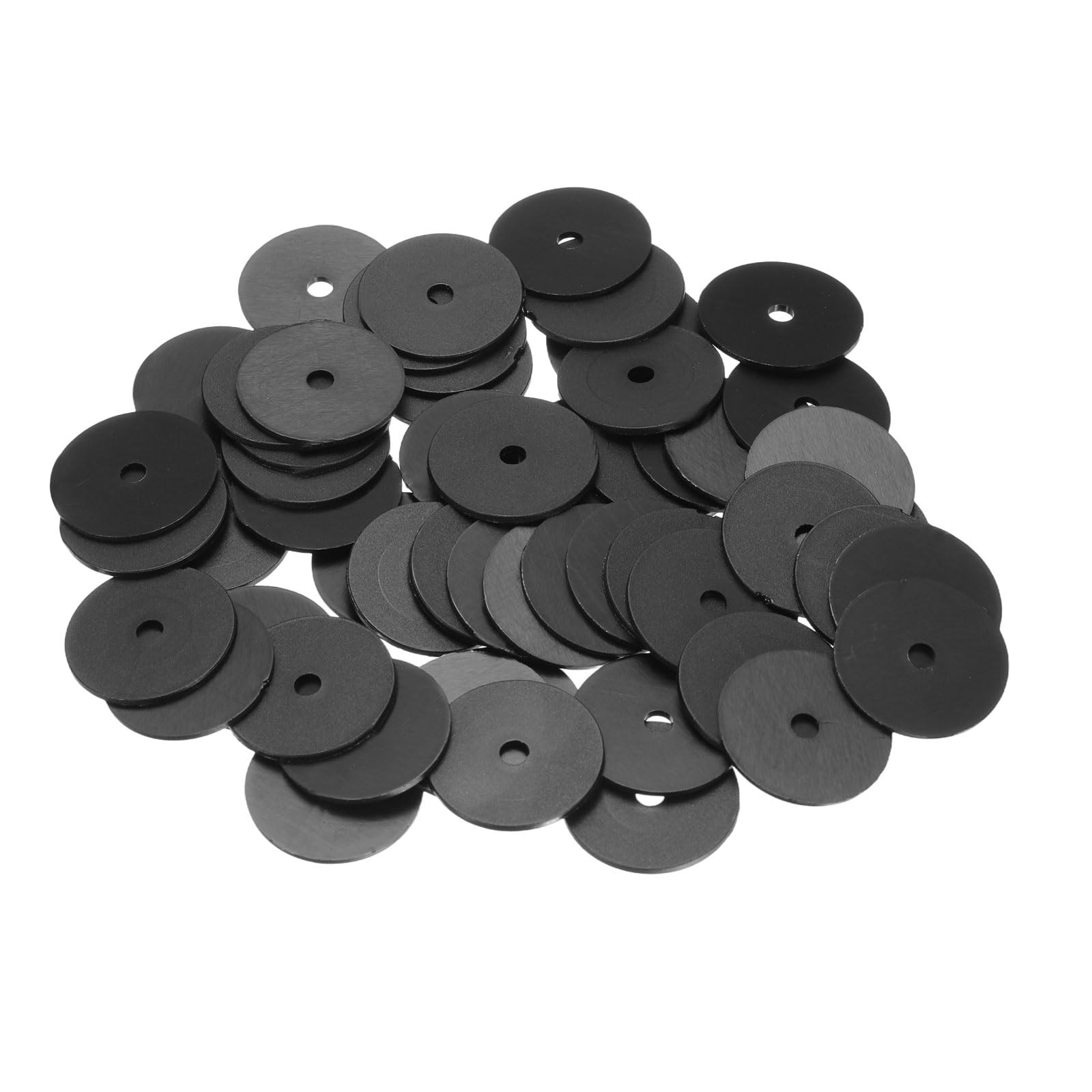 PATIKIL M3 Nylon Flat Washer, 55 Pcs 3mm ID 20mm OD 1mm Thick Plastic Sealing Gasket Spacer for Fasten Screws Flanges Faucet Pipe Valves, Black